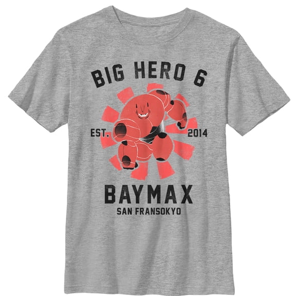 Boy's Big Hero 6 Baymax Portrait Graphic Tee Athletic Heather X Large