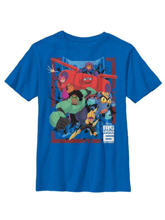 Boy's Big Hero 6 Hero Team Frame Graphic Tee Royal Blue Large