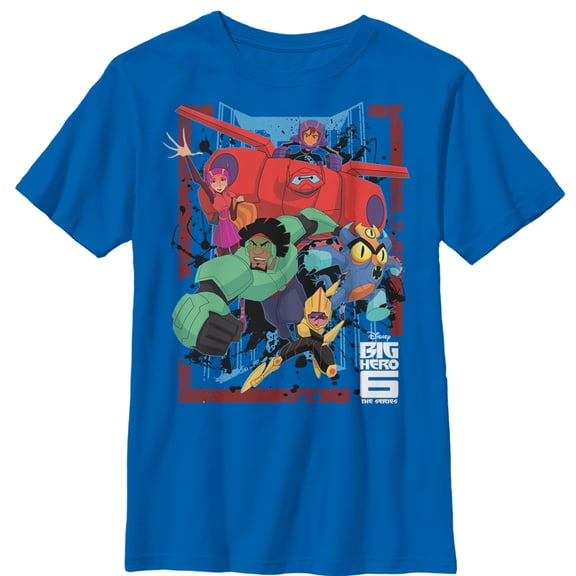 Boy's Big Hero 6 Hero Team Frame Graphic Tee Royal Blue X Large