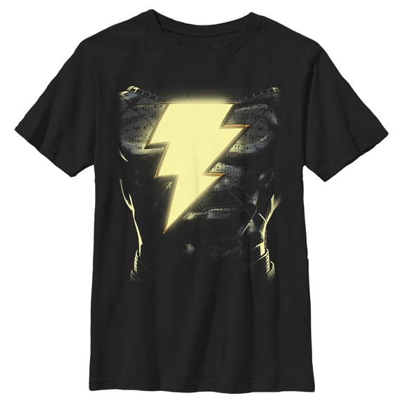 Boy's Black Adam Antihero Glowing Body Graphic Tee Black X Small