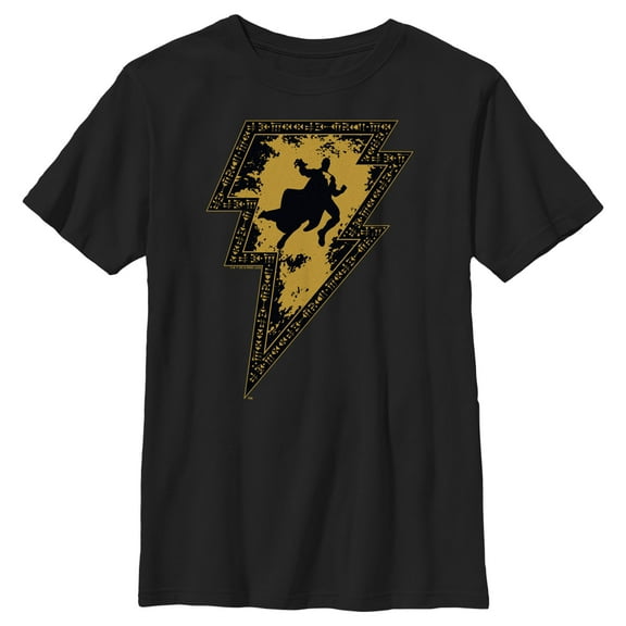 Boy's Black Adam Antihero Shadow  Graphic Tee Black Medium