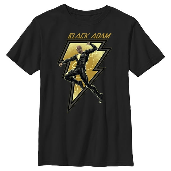 Boy's Black Adam Godly Power Graphic Tee Black X Large