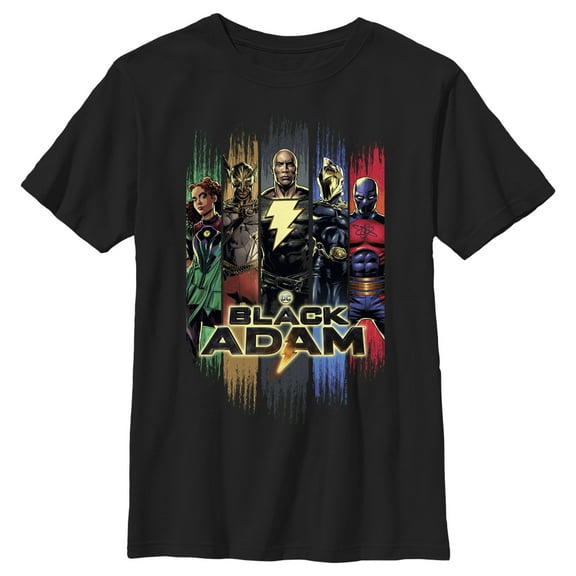 Boy's Black Adam Superheroes From JSA  Graphic Tee Black X Small