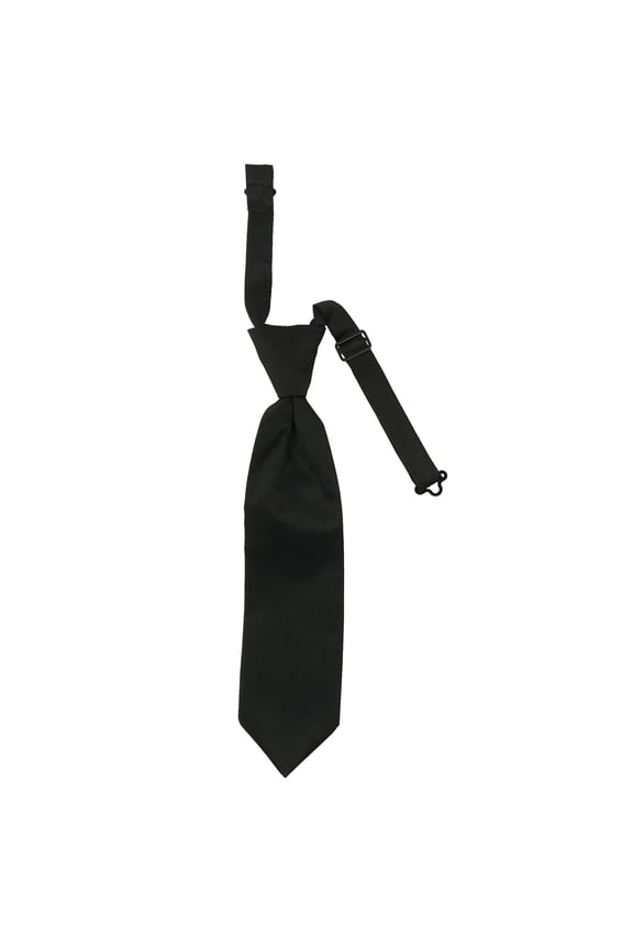 Boy’s Black Formal Satin Pre-Tied Neck Tie in a Variety of Colors by Spencer J’s Signature Satin Collection