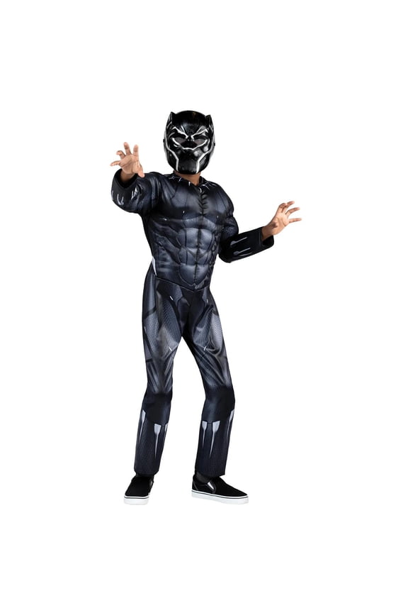 Boys' Marvel Avengers Black Panther Qualux Costume by Jazwares - Size Medium