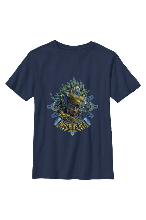 Boy's Black Panther: Wakanda Forever Namor Imperius Rex Portrait Graphic Tee Navy Blue X Small