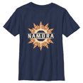 thumbnail image 1 of Boy's Black Panther: Wakanda Forever Namora Logo  Graphic Tee Navy Blue X Large, 1 of 4