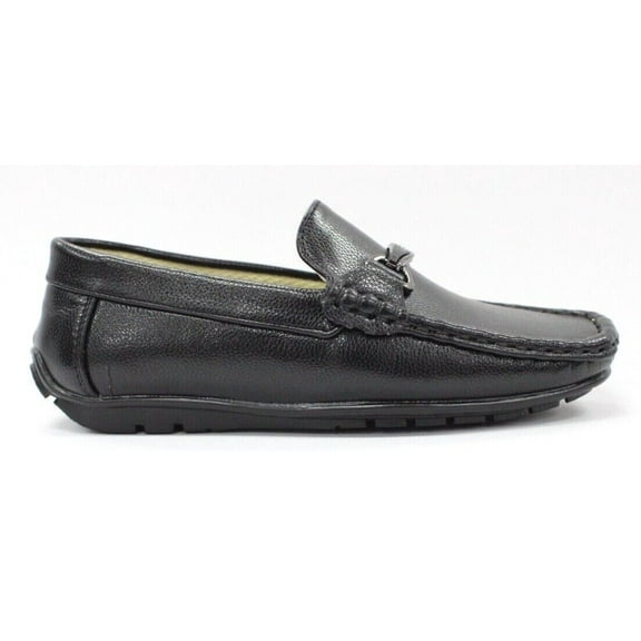 Boy's Black Slip On Loafers Party Shoe By Easystride