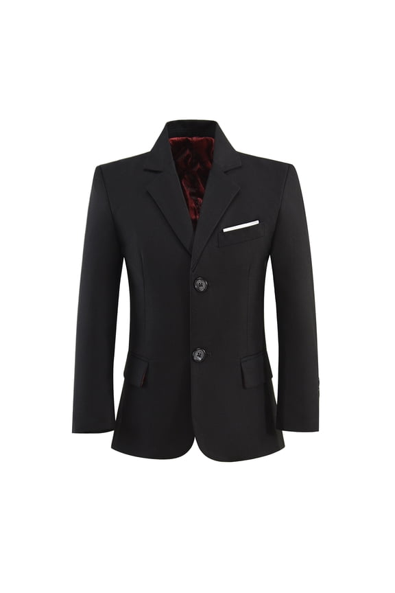 Boy's Black Suit Jacket Formal Suit for Wedding