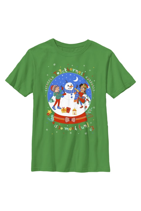 Boy's Blippi Christmas Togetherness Graphic Tee Kelly Green Small