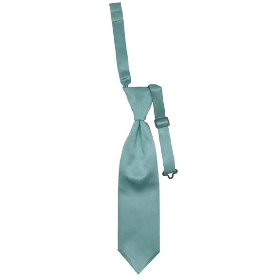 Boy’s Blue Formal Satin Pre-Tied Neck Tie in a Variety of Colors by Spencer J’s Signature Satin Collection