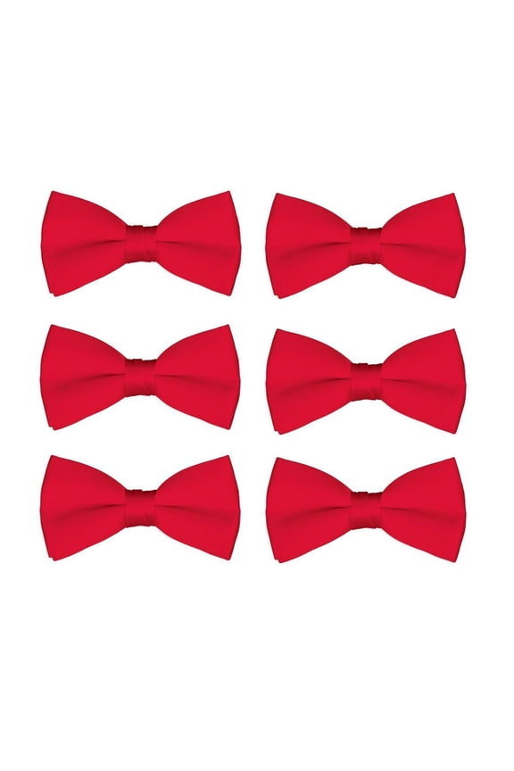 Boy's Bow Tie Wholesale 6 Pack Wedding Ties Pre-Tied Formal Tuxedo Bowties