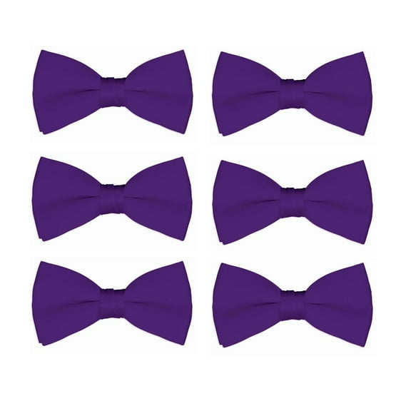 Boy's Bow Tie Wholesale 6 Pack Wedding Ties Pre-Tied Formal Tuxedo Bowties