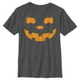 thumbnail image 1 of Boy's CHIN UP Halloween Jack o' Lantern Face  Graphic Tee Charcoal Heather X Large, 1 of 5