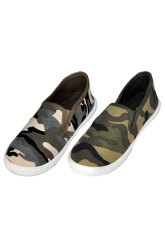(Boy's) Camouflage Slip on Sneaker 36 pairs in a case (Bulk Pack)