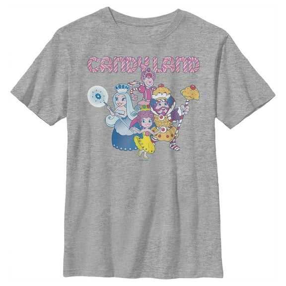 Boy's Candy Land Sweet Board Game Characters  Graphic Tee Athletic Heather X Large