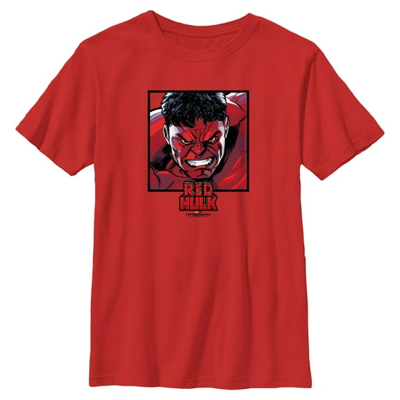 Boy's Captain America: Brave New World Red Hulk Portrait Graphic T-Shirt