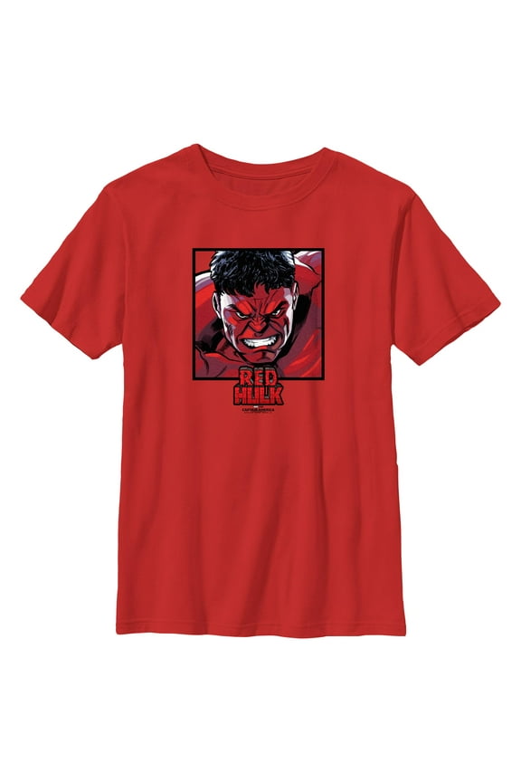 Boy's Captain America: Brave New World Red Hulk Portrait Graphic T-Shirt