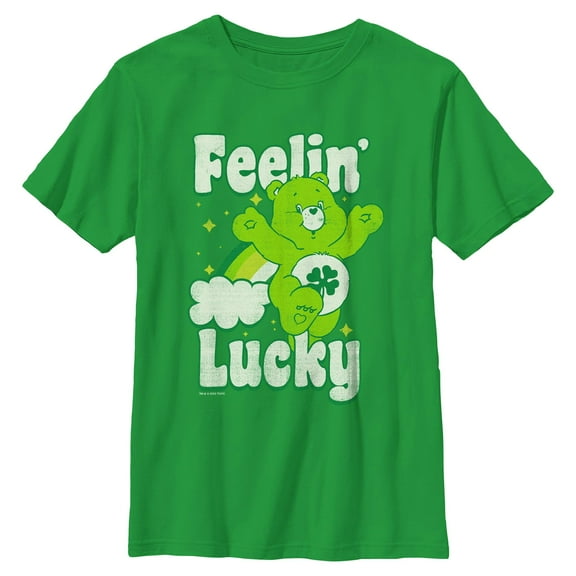 Boy's Care Bears Distressed Feelin Lucky  Graphic T-Shirt