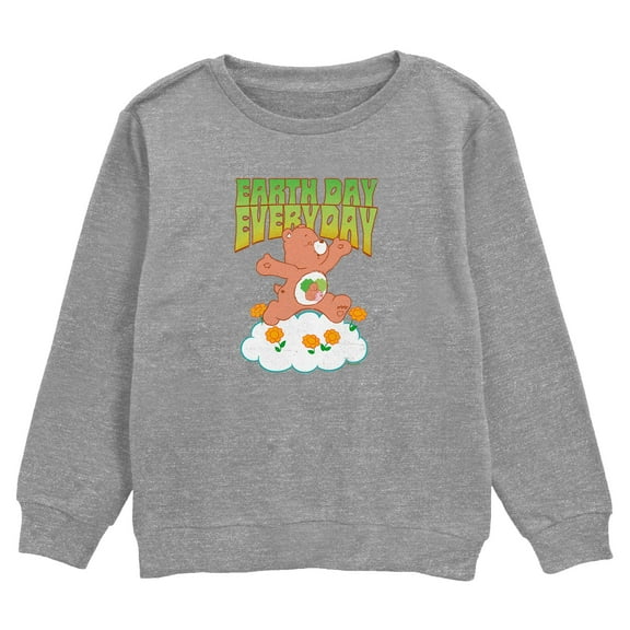 Boy's Care Bears Earth Day Everyday Forest Friend Bear  Sweatshirt