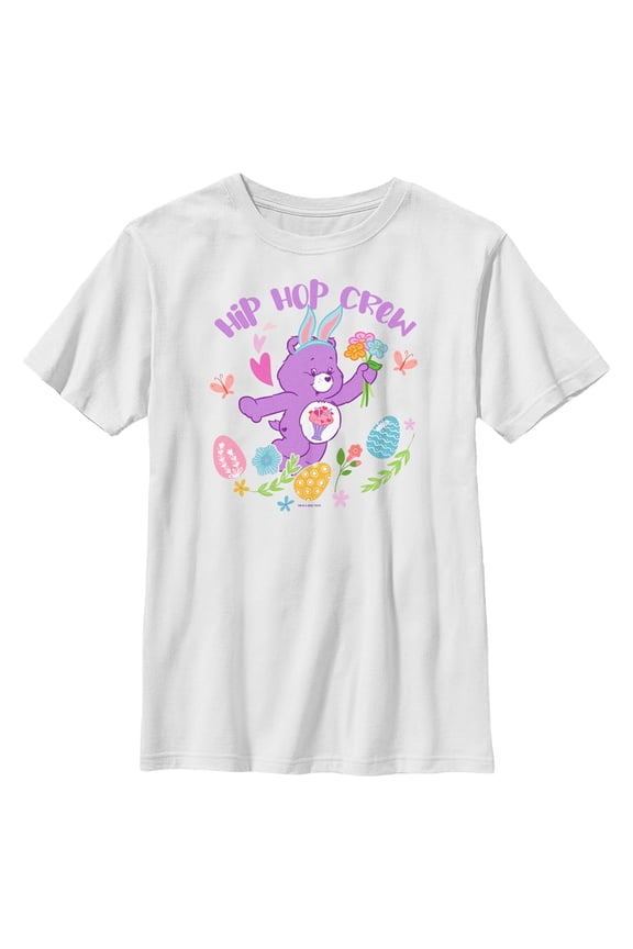 Boy's Care Bears Hip Hop Crew Graphic Tee White X Small
