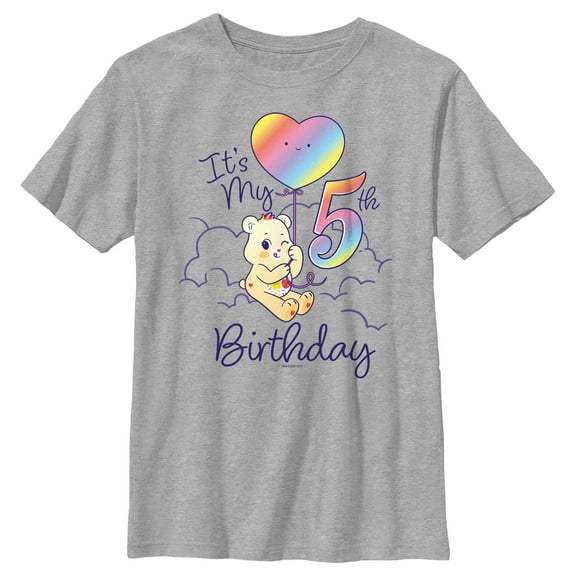 Boy's Care Bears Sweet Celebrations Bear It's My 5th Birthday Graphic T-Shirt