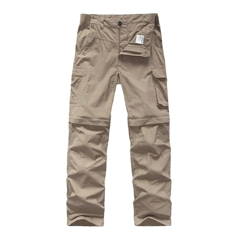 Boy's Cargo Pants, Kids' Casual Outdoor Quick Dry Waterproof Hiking  Climbing Convertible Zip Off Pants
