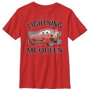 Boy's Cars Lightning McQueen Portrait Graphic Tee Red X Large