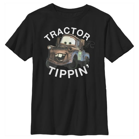 Boy's Cars Mater Tractor Tippin' Graphic Tee Black X Small
