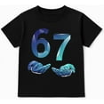 thumbnail image 1 of Boy's Casual Graphic Geometric Number 67 Short Sleeve T-Shirt, 1 of 8