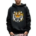 thumbnail image 1 of Boy's Casual Hoodie, Cool Tiger Print Long Sleeve Comfy Trendy Pullover Sweatshirt For Spring Fall Outdoor 5-14, 1 of 9