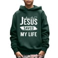thumbnail image 1 of Boy's Casual Hoodies, JESUS SAVED MY LIFE Print Pullover Casual Long Sleeve Comfy Trendy Sweatshirt For Outdoor, 1 of 8
