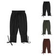 thumbnail image 1 of Boys Pants Khaki – School Uniform Style for Daily Wear Boy's Classic Casual Solid Color Nine Inch Pants, 1 of 3