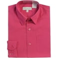 thumbnail image 1 of Boy's Classic Fit Long Sleeve Casual Button Down Toddler Kids Dress Shirt (Fuchsia, 10), 1 of 3
