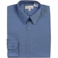 thumbnail image 1 of Boy's Classic Fit Long Sleeve Casual Button Down Toddler Kids Dress Shirt (Medium Blue, 8), 1 of 3