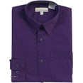 thumbnail image 1 of Boy's Classic Fit Long Sleeve Casual Button Down Toddler Kids Dress Shirt (Purple, 10), 1 of 3