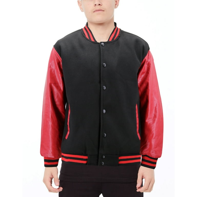 Letterman jacket red and black new arrivals