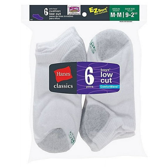 Boy's Classics Low-Cut EZ Sort Socks (6-Pack)