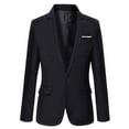 thumbnail image 1 of Boy's Cloths trendy cute Polyester Long Sleeve Coats Suit Black, (12-13 years), 1 of 2