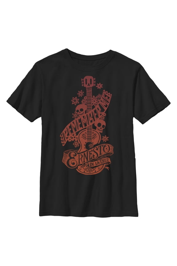 Boy's Coco Ernesto Remember Me Graphic Tee Black Large