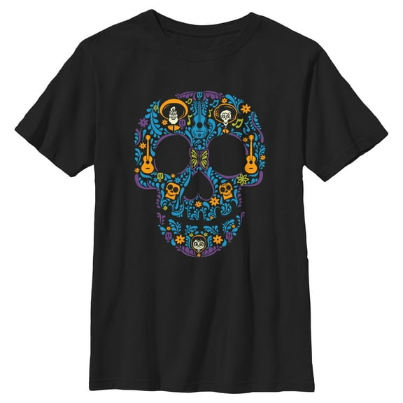 Boy's Coco Floral Skull Graphic T-Shirt