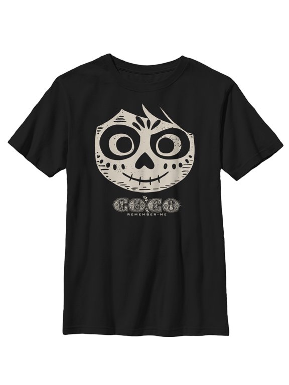 Boy's Coco Miguel Skeleton Graphic Tee Black Large