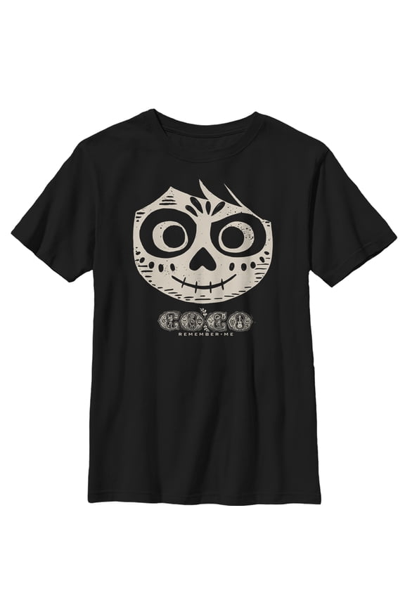 Boy's Coco Miguel Skeleton Graphic Tee Black Medium