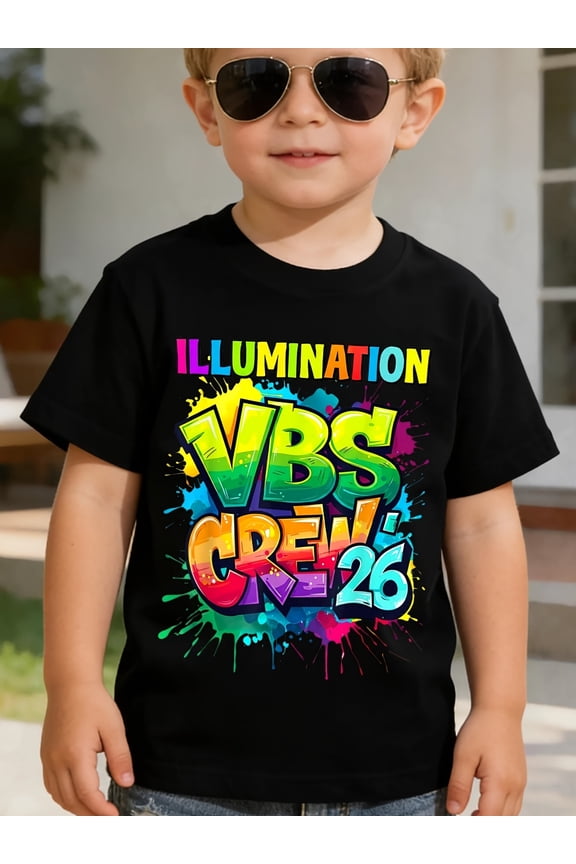Boy's Colorful Graphic VBS Crew Graffiti T-Shirt