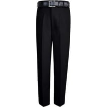 Boy's Comfort Waist Dress Pants and Belt - Black 12