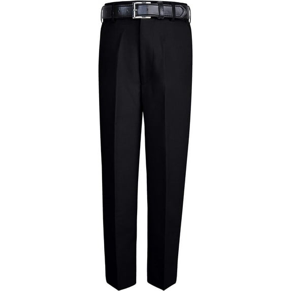 Boy's Comfort Waist Dress Pants and Belt - Black, 16