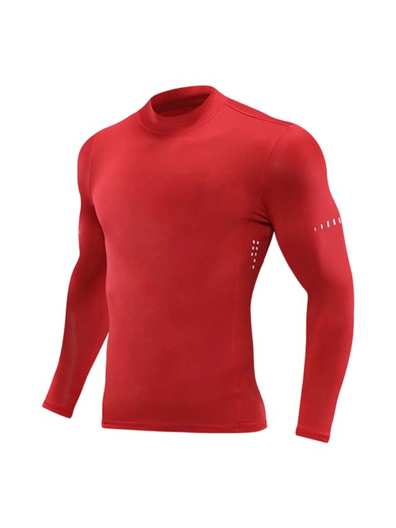 Boy's Compression Shirts Long Sleeve Turtleneck Undershirts Quick Dry Athletic Workout Running Base Layer