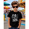 thumbnail image 1 of Boy's Cool Cartoon Chess Pieces Board Game Graphic T-Shirt, 1 of 8