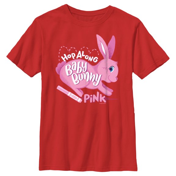 Boy's Crayola Easter Hop Along Baby Bunny Pink Graphic Tee Red X Large