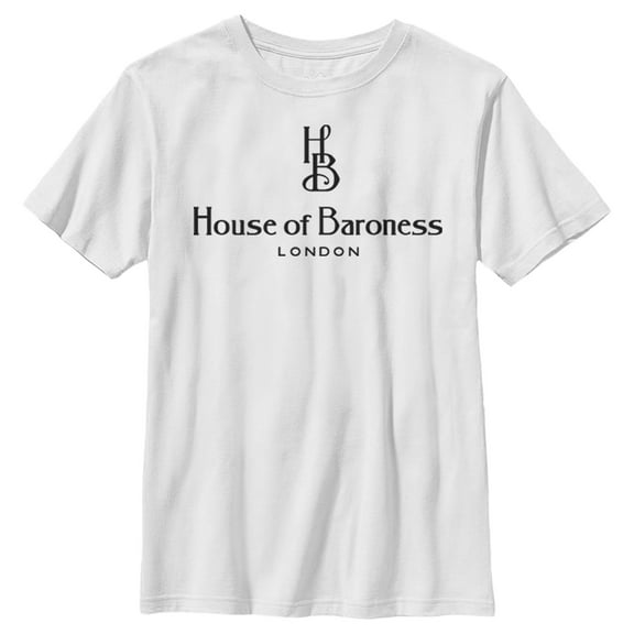 Boy's Cruella House of Baroness London Logo  Graphic Tee White Medium